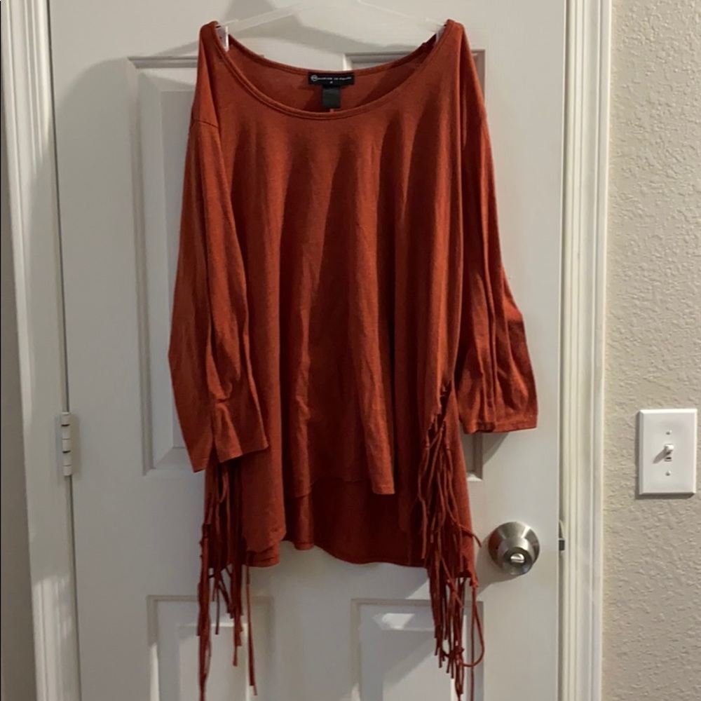 Burnt Orange 3/4 sleeve